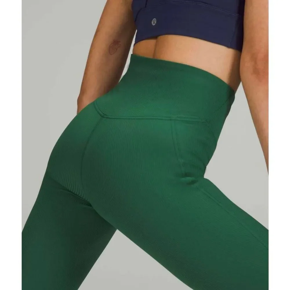 LULULEMON ATHLETICA Base Pace High-Rise Ribbed Tight 25' Size 8 - Picture 3 of 8